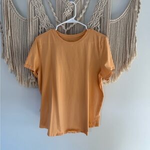 lululemon athletica Orange Short Sleeve Tee